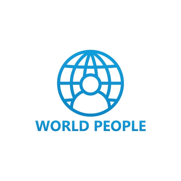 Дизайн шаблона логотипа люди мира
