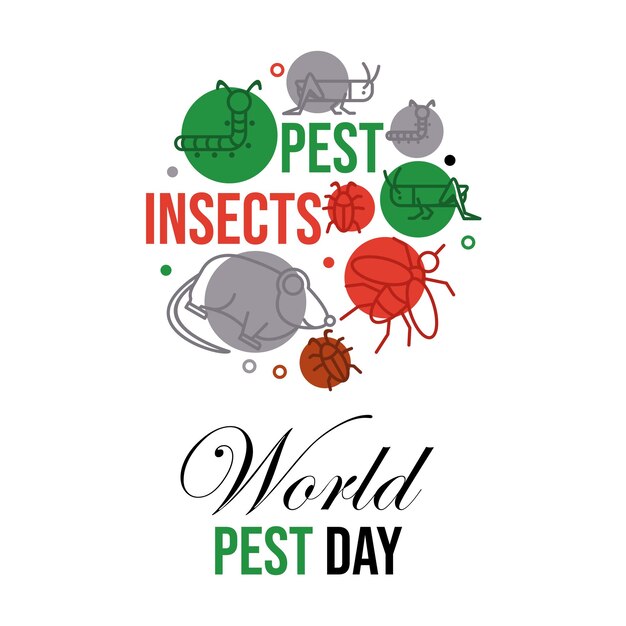 Premium Vector World pest day
