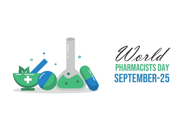 Premium Vector | World pharmacist day illustration design