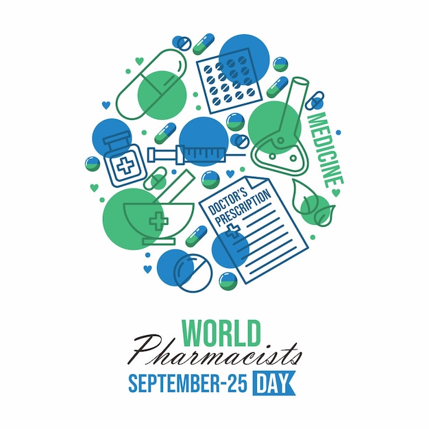 World pharmacist day illustration