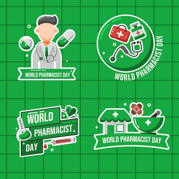 World pharmacist day sticker collection