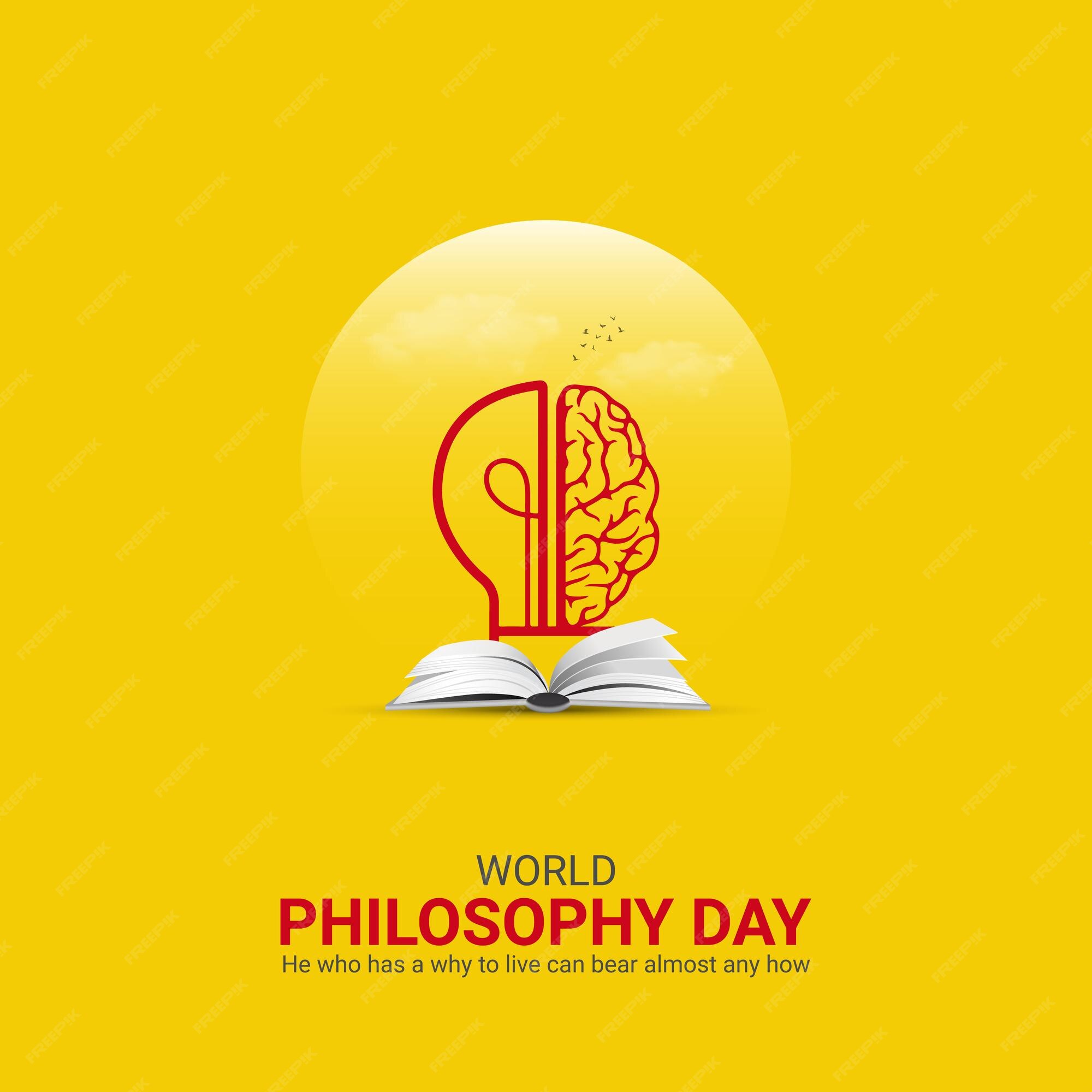 Premium Vector World philosophy day philosophy design for poster banner vector illustration
