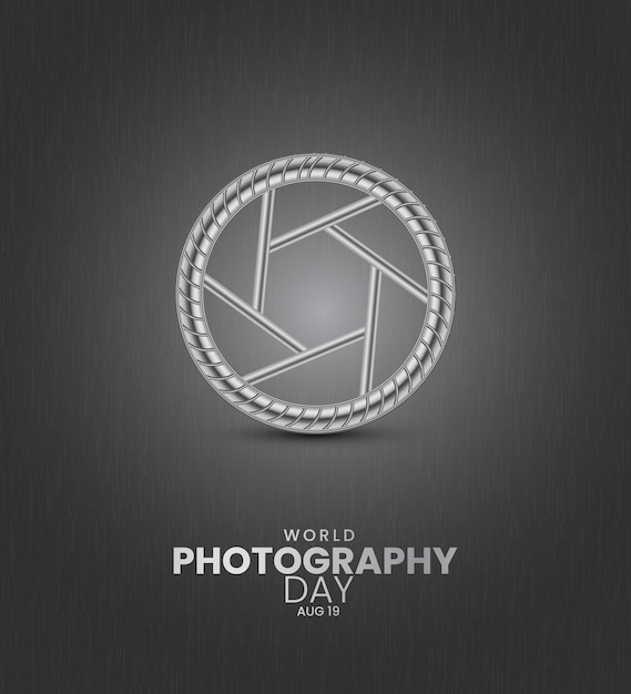 World Photography Day 3D illustration