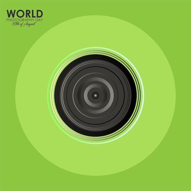 Всемирный день фотографии 19 августа Объектив камеры в абстрактной форме