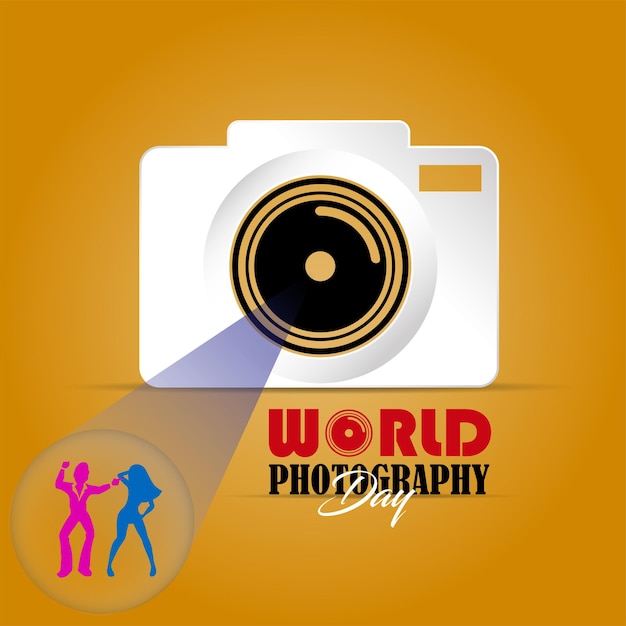 world photography day. Camera Lens Illustrations. vector
