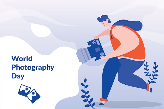 Vector world photography day  illustration