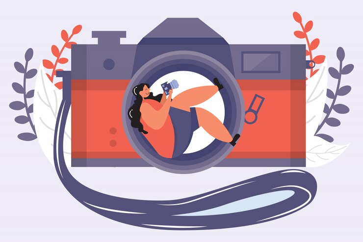 Vector world photography day illustration