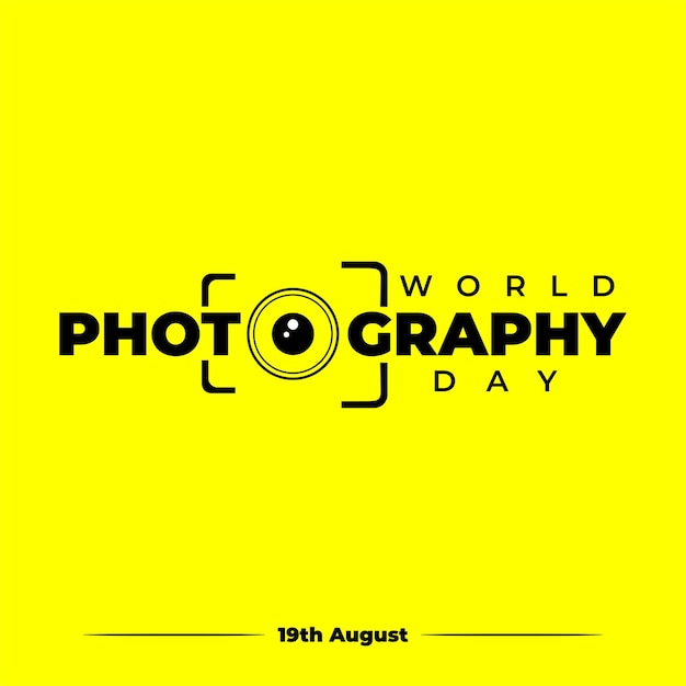 World photography day perfect design vector illustration and text