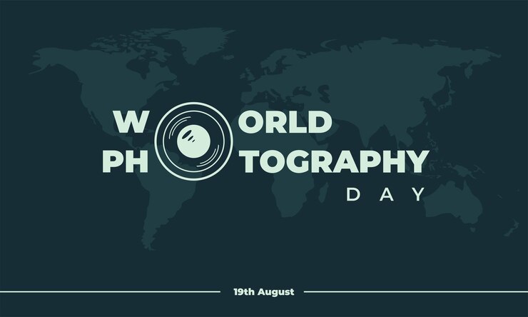 Vector world photography day perfect design vector illustration and text