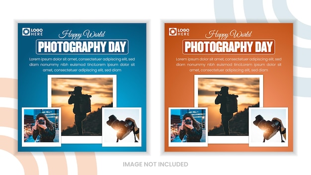 World Photography day social media post design