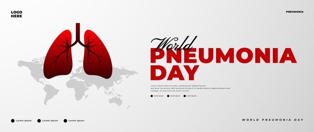 Vector world pneumonia day banner design