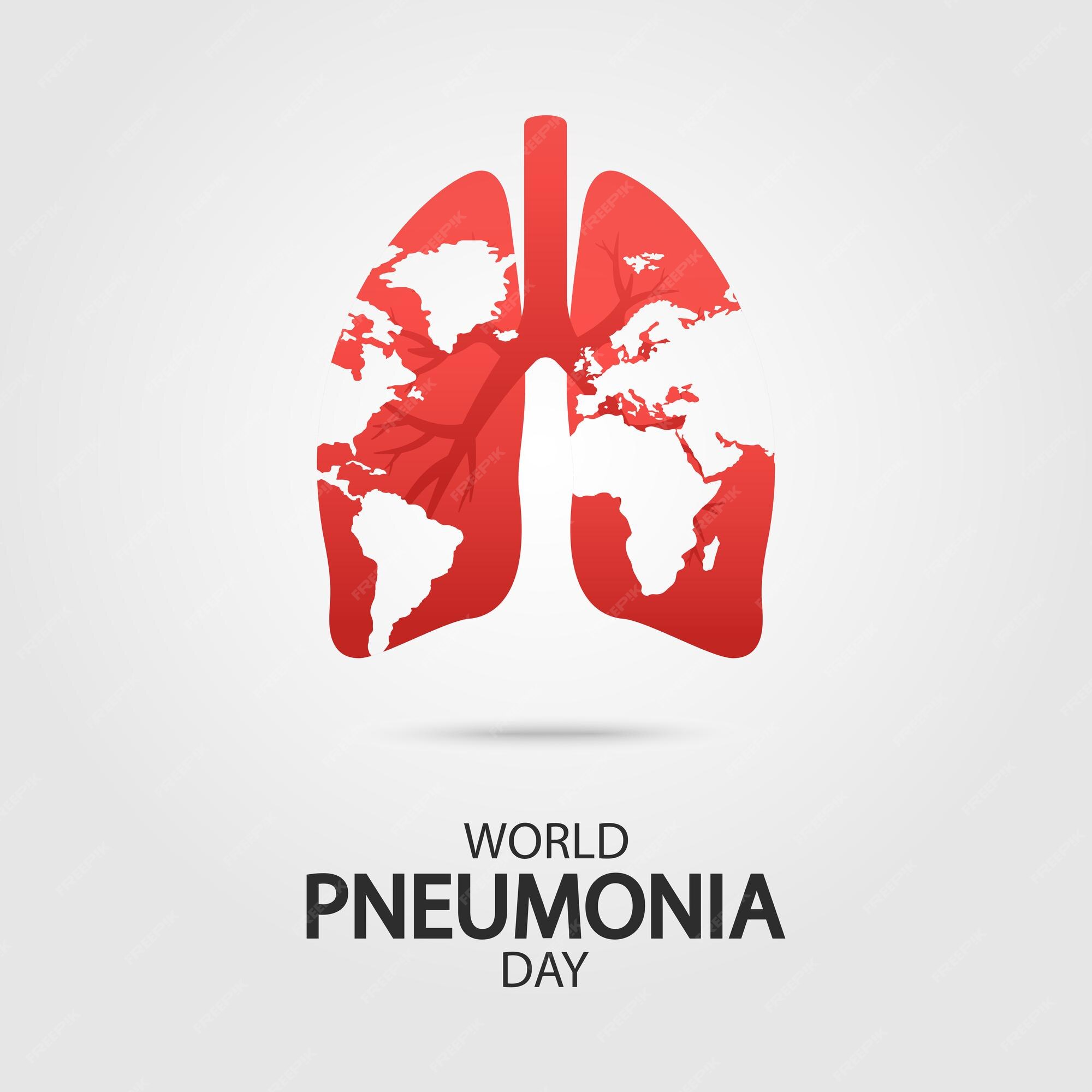 Premium Vector World pneumonia day. banner
