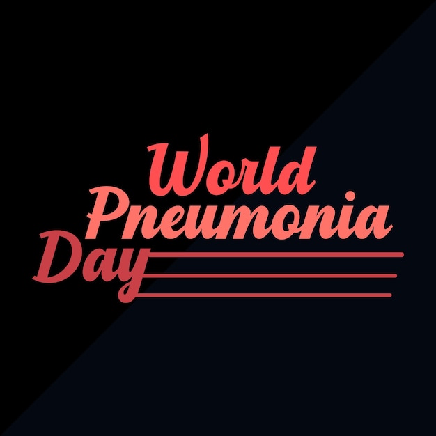 Vector world pneumonia day  t shirt design vector