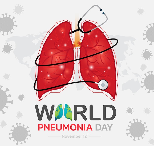 Premium Vector World pneumonia day vector illustration on the theme
