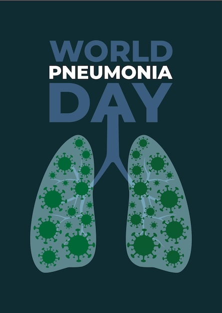 world pneunomia day with vector style