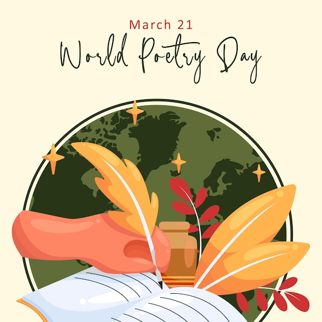 World Poetry Day Illustration