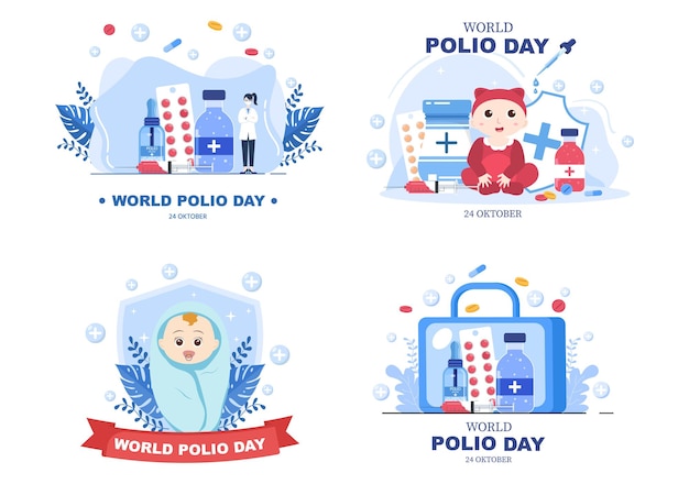 Illustrazione di vettore del fondo di giornata mondiale della polio