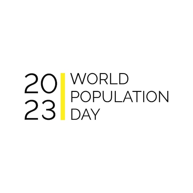 World Population Day 2023 Typography Text Title