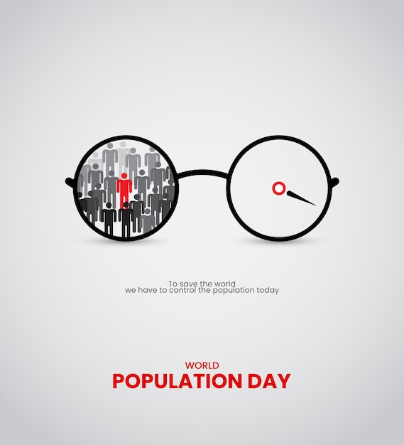 World Population Day 3D illustration