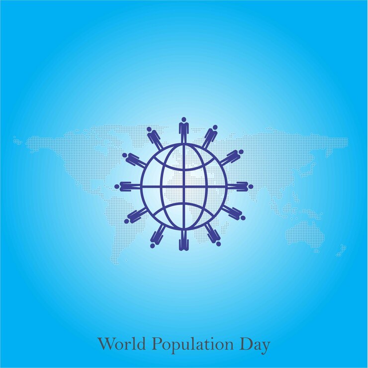 Vector world population day abstract representation for banner poster cards etc