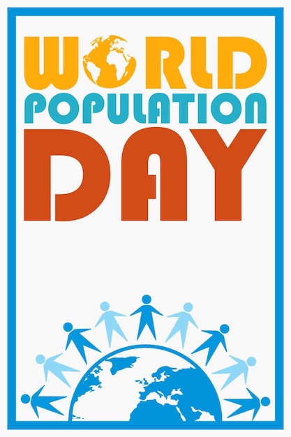 world population day design vector