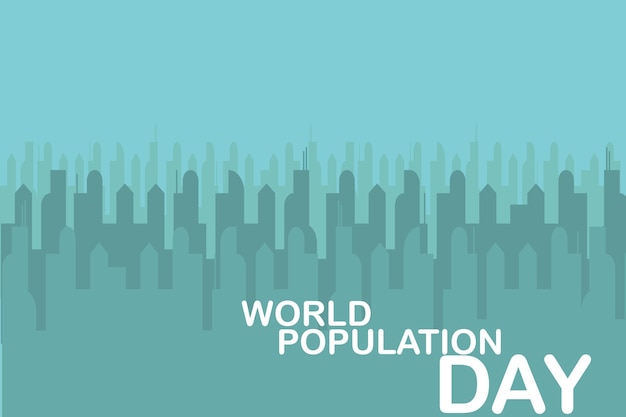 Vector world population day illustration concept