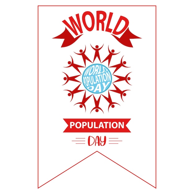 World Population Day Illustration Poster Or Banner perfect for template banner background