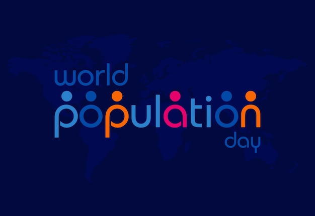 Всемирный день народонаселения 11 июля концепция праздника фоновая векторная иллюстрация шаблона