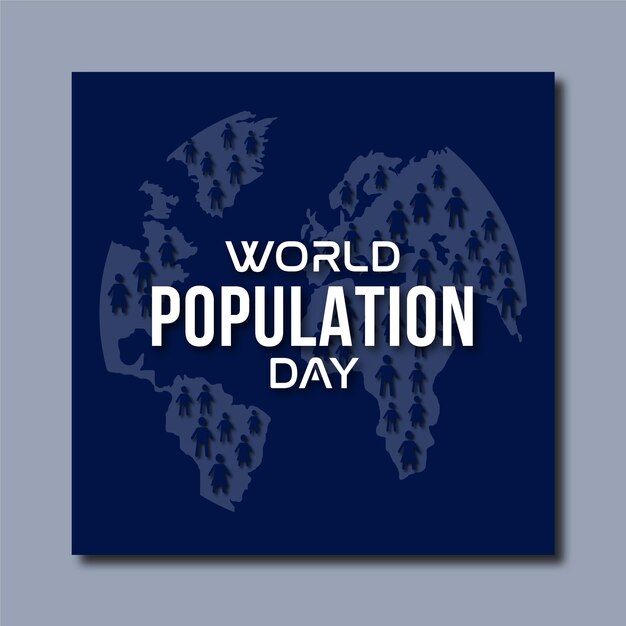Premium Vector World population day social media post design vector
