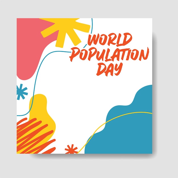 Vector world population day social media post vector design