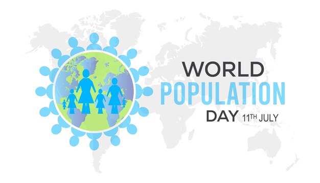 World Population Day Vector Illustrationbanner design template Vector illustration background