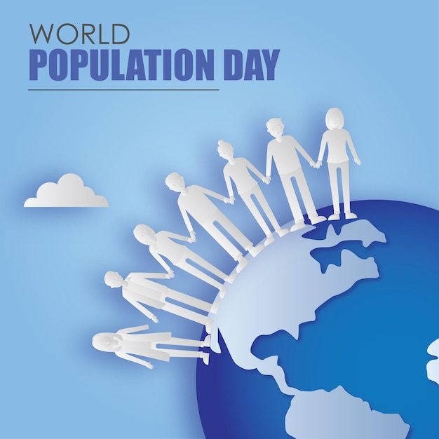 Vector world population day