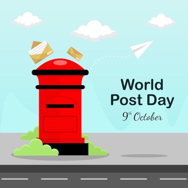 world post day background concept