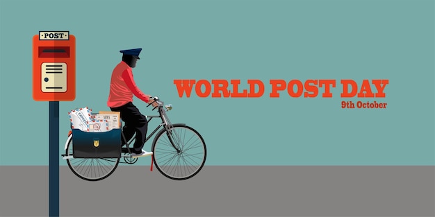 World Post Day October 9th with vintage design