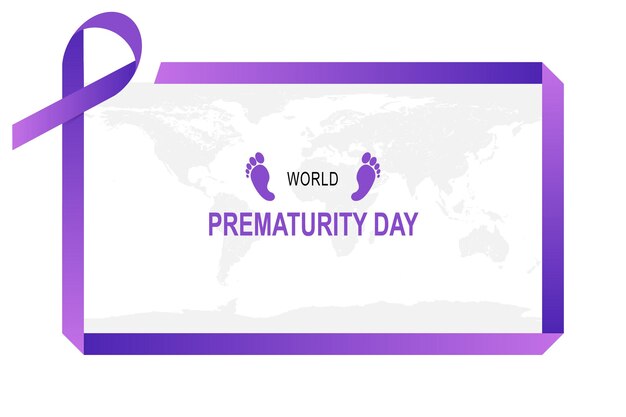 Vector world prematurity day background