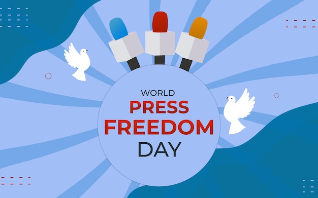 World press freedom day banner template