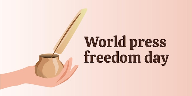 World press freedom day concept vector illustration World Press Freedom Day or World Press Day to raise awareness of the importance of freedom of the press End Impunity for Crimes against Journalism