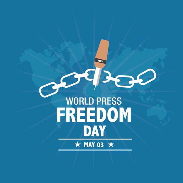 Vector world press freedom day social media post design vector