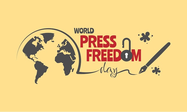 world press freedom day social media post design vector