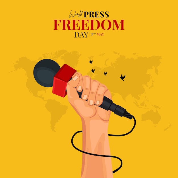 ベクトル ワールド・プレス・フリーダム・デー (world press freedom day) は世界報道の自由の日を祝うイベントです