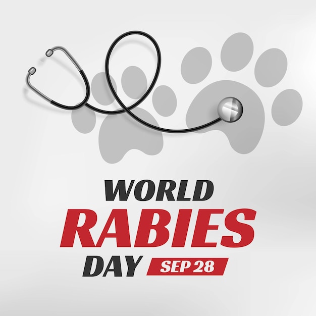 World Rabies Day design illustration