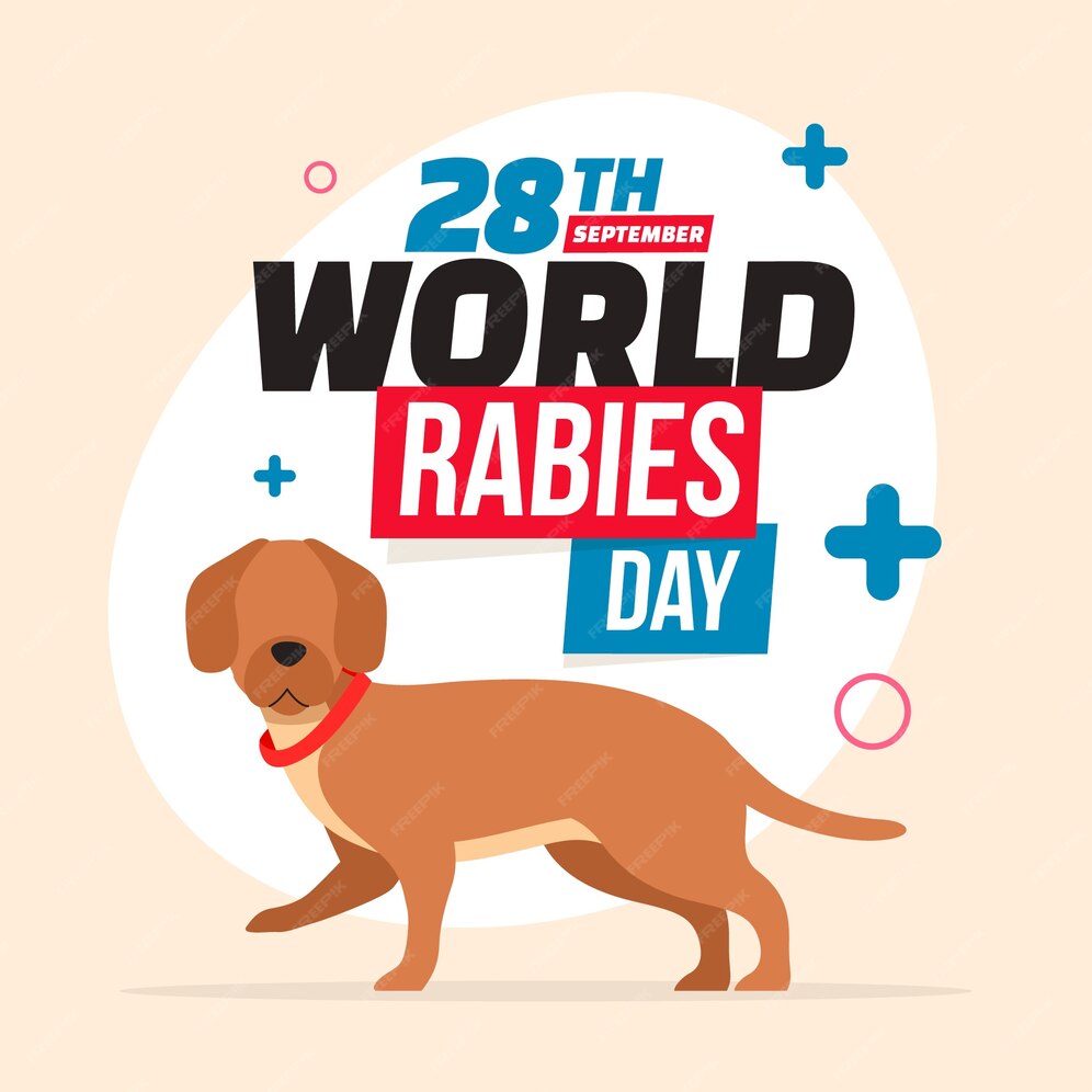 Premium Vector World rabies day hand drawn flat illustration