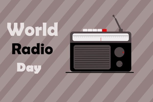 Vector world radio day