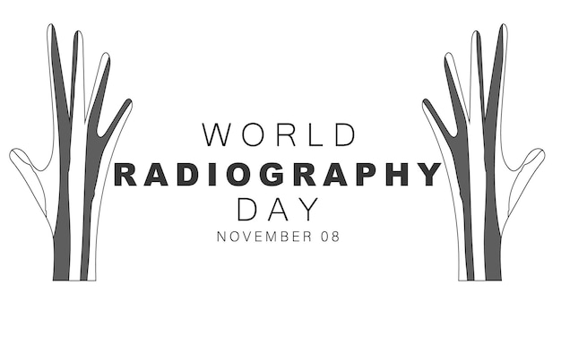 Vettore modello del manifesto della carta dell'insegna della priorità bassa di giorno di radiografia mondiale illustrazione di vettore