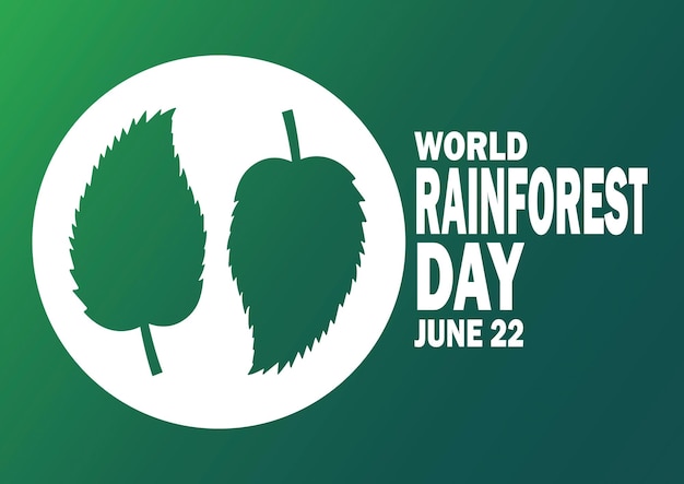 World rainforest day vector illustration