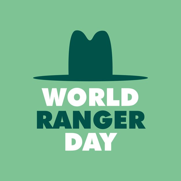 Premium Vector World ranger day design vector
