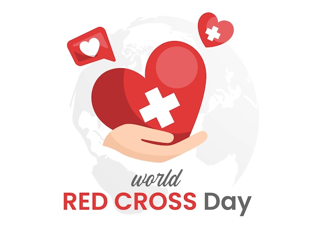 World Red Cross Day Design Health and Red Crescent Day Concept