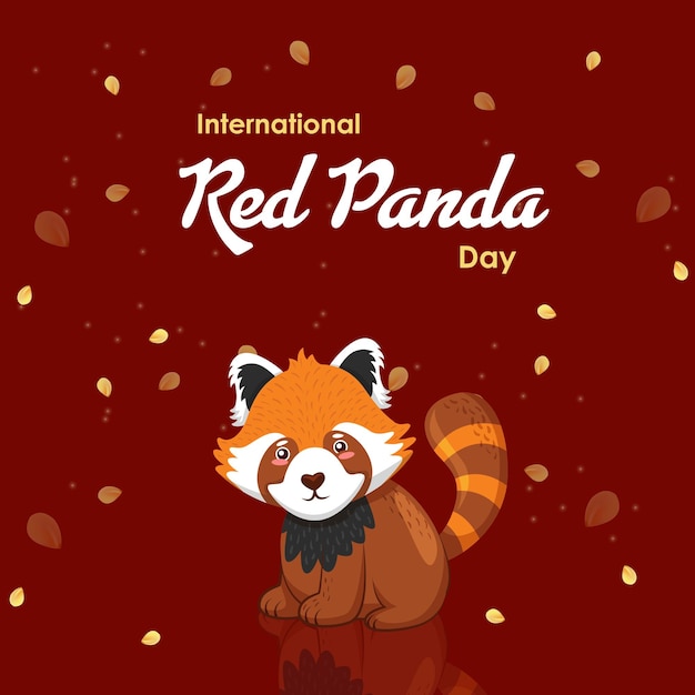 Vector world red panda day