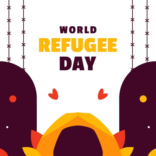 World Refugee Day Illustration Design Event