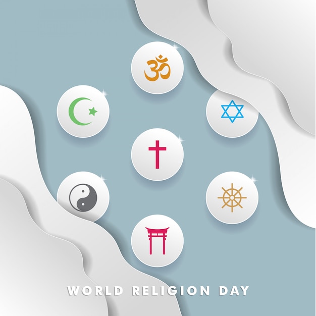世界の宗教日の背景紙アート